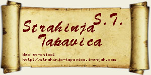 Strahinja Tapavica vizit kartica